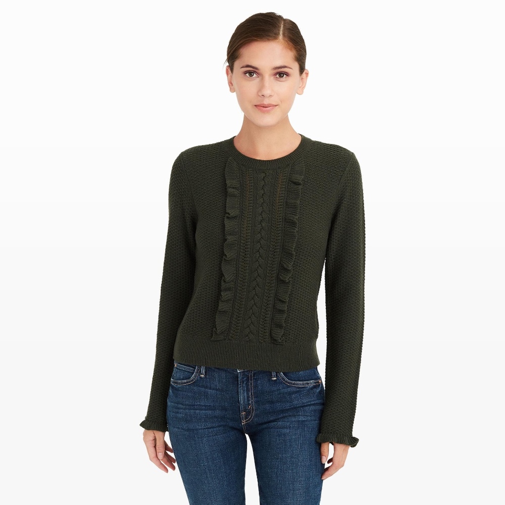 Club Monaco Ruffle Front Sweater